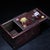 Chinese Vintage Chinese Zitan Wood Box With Mother of Pearl & Gemstone Inlay - Twin Oxen Motif For Sale - Image 3 of 9