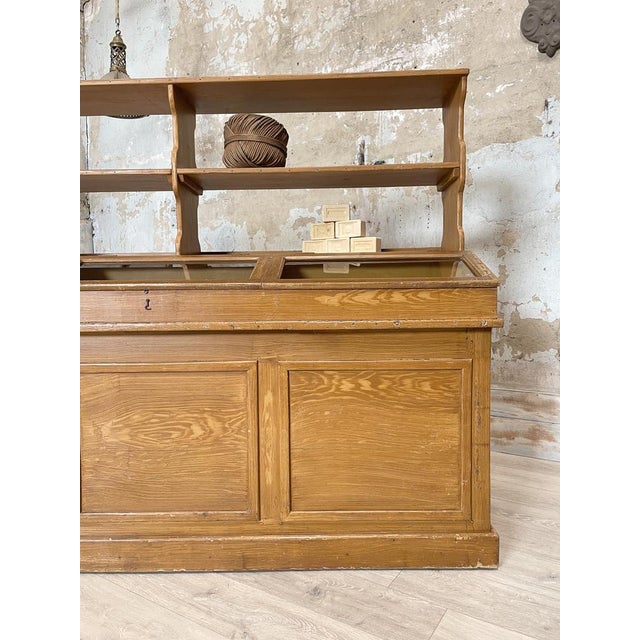 Wooden Effect Painted Hardware Cabinet, 1940s For Sale - Image 3 of 18