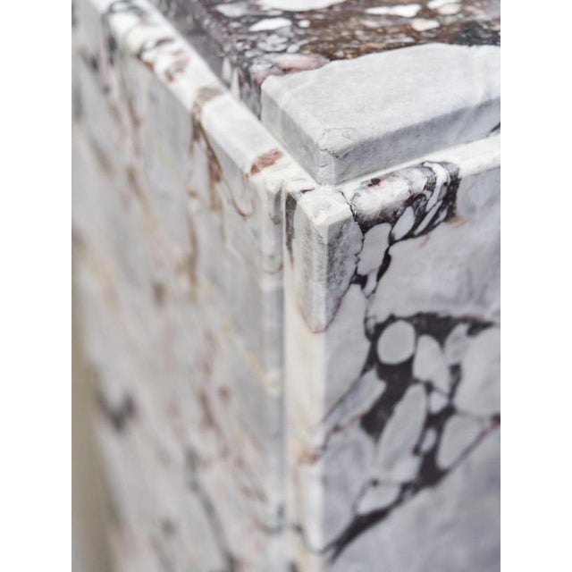 Gray Art Deco Marble Pedestal For Sale - Image 8 of 12