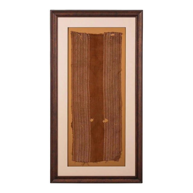 Large Framed Pre-Columbian Woven Textile Panel Inca Culture Peru For Sale