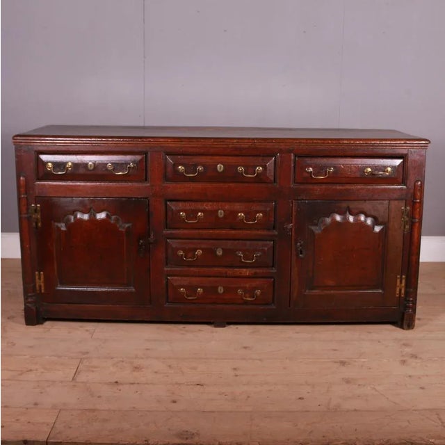 English Oak Dresser Base, 1740s For Sale - Image 11 of 11