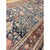 Navy Blue Tribal Floral Garous Design Antique Light Blue Malayer Wide Hall Runner Rug For Sale - Image 8 of 9
