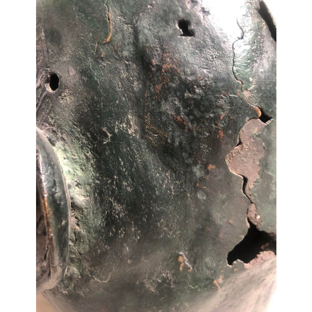 African Bronze Head Sculpture For Sale - Image 11 of 12