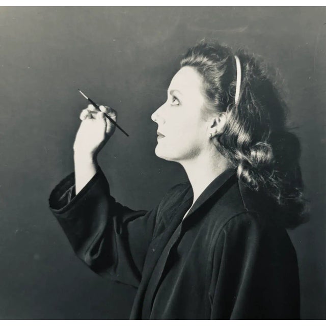 Turquoise Original Abstract Painting on Italian Rag Paper by Artist Kathyrn Henneman. Signed For Sale - Image 8 of 10