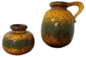 Fat Lava Ceramic Vases from Scheurich, 1970s, Set of 2