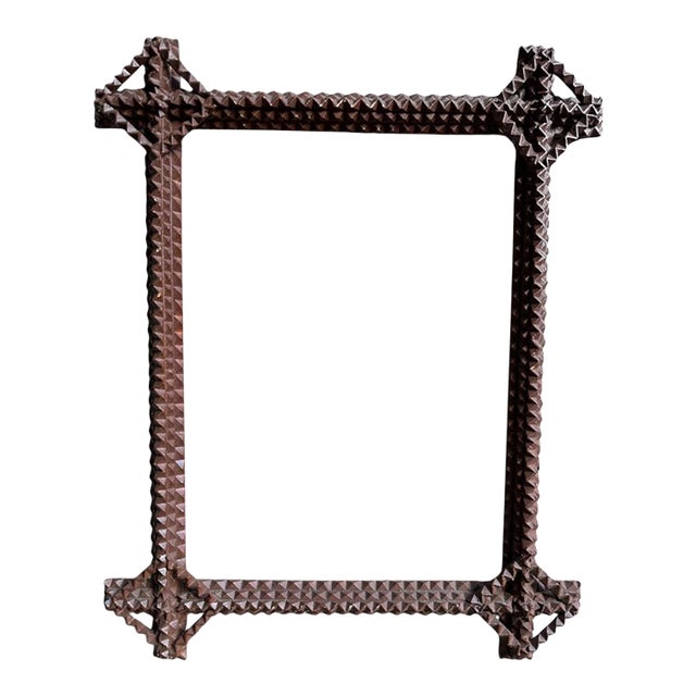 Tramp Art Frame Antique For Sale