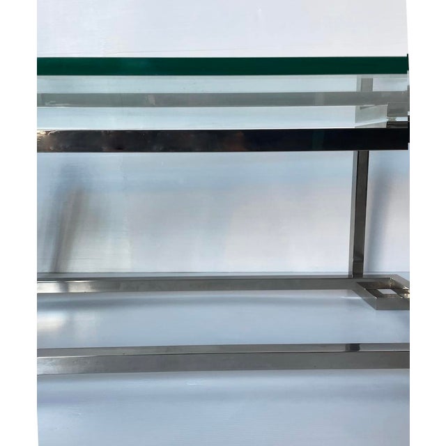 Coffee Table in Glass and Metal For Sale - Image 6 of 9