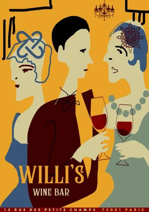 2019 Brian Grinwood Willi's Wine Bar Poster