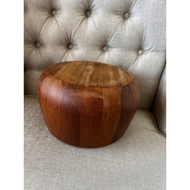 Mid 20th Century Mid 20th Century Dansk Teak Wood Bowl Mid Century Modern Malaysia Sculptural Serving Bowl 12' For Sale - Image 5 of 10