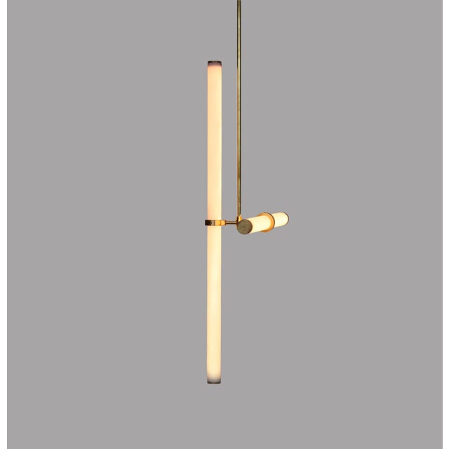 Pendant Light 019 in Satin Brass by Naama Hofman For Sale - Image 4 of 4