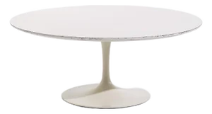 Eero Saarinen for Knoll Mid Century Tulip 36 Inch White Laminate Coffee Table