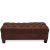 Vicente Wolf Leather Weaved Ottoman For Sale - Image 4 of 9