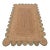 Olive Green Scallop Edge Jute Rug 3x10 Ft. For Sale