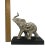 Contemporary Silver Aluminum Metal Elephant Sculpture Standing on Black Wood Plinth For Sale - Image 9 of 12