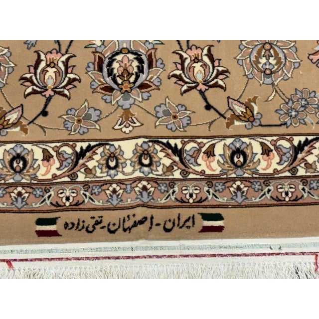 Super Fine Hand Knotted Persian Silk & Wool Isfahan Rug 8'4"x 12' For Sale In Washington DC - Image 6 of 14