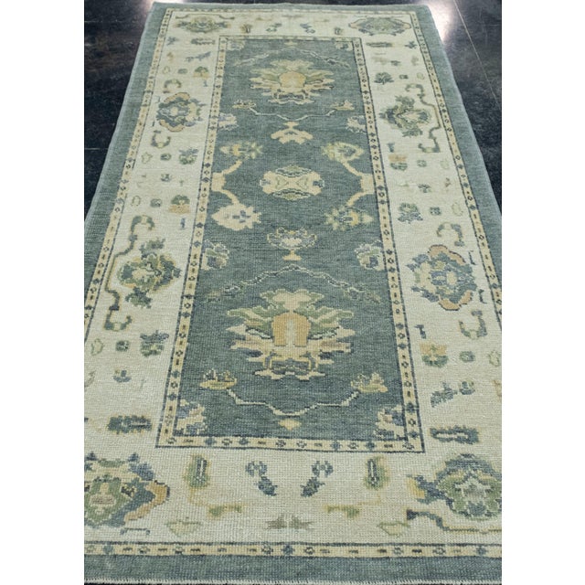 Turkish Oushak Rug 4' x 8'1" #18127 Explore a curated collection of hallway runners, wool rugs, and handmade masterpieces...