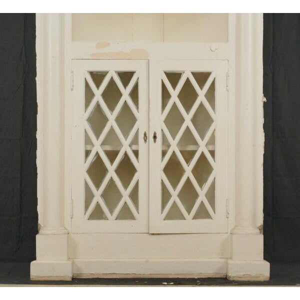 Wood Mid 20th Century Colonial Revival White Wood Corner Cabinet For Sale - Image 7 of 10