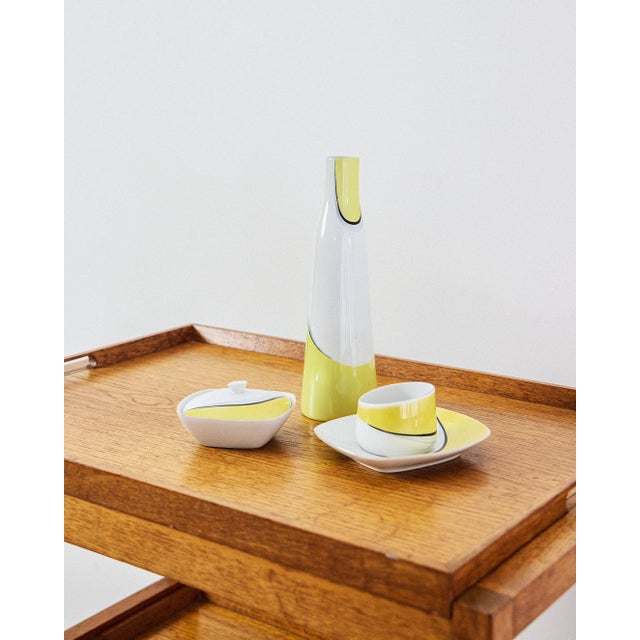 Ceramic Porcelain Set by Sándor Koczor for Hollóházi, 1950s, Set of 3 For Sale - Image 7 of 7