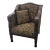 American Empire–Style Mahogany Club Chair With Custom Animal Print Upholstery For Sale