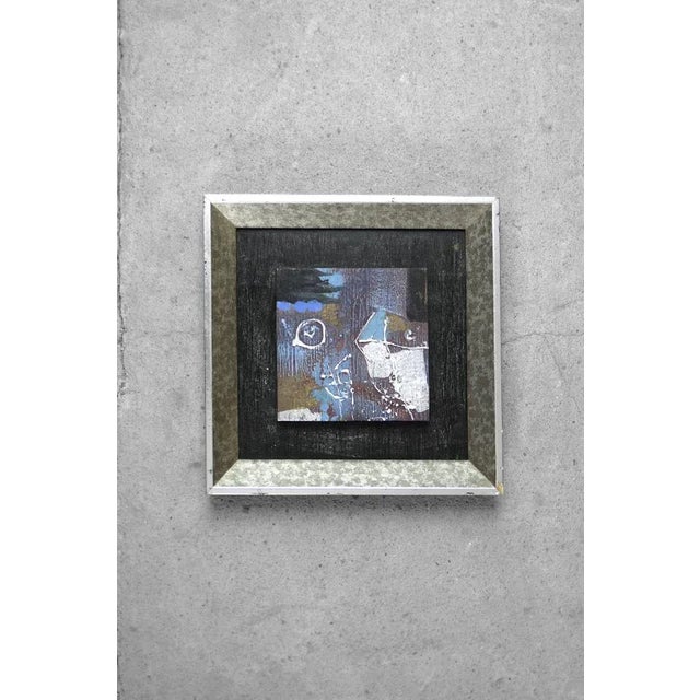 Brutalist Oil on Canvas, Unknown Artist, 1970s For Sale - Image 9 of 9