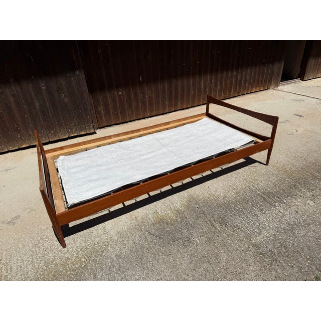 Mid-Century Modern Scandinavian Model Dagmar Teak Bed, 1960 For Sale - Image 9 of 18