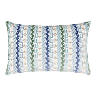 Scalamandre 22" x 14" Villelaure Pillow in Blue Bird For Sale