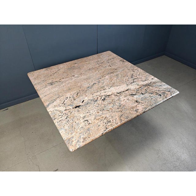 Vintage Granite Square Dining Table, 1970s For Sale - Image 11 of 12