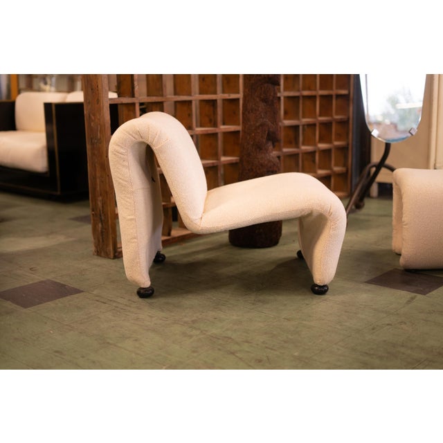 Set of Chaise Lounge and Ottoman by Étienne Fermigier, 1970s For Sale - Image 3 of 6
