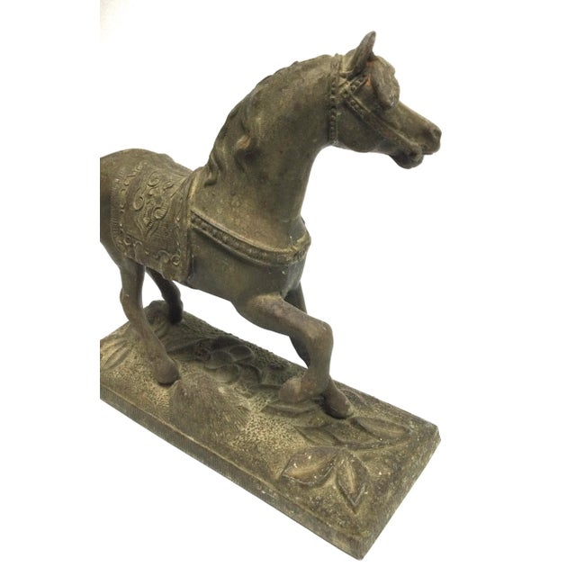 Antique Bronze Style Horse Sculpture For Sale - Image 10 of 13