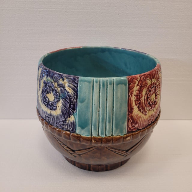 19th Century Cache Pot - Maceta in Barbotina from Orchies, France For Sale - Image 5 of 14