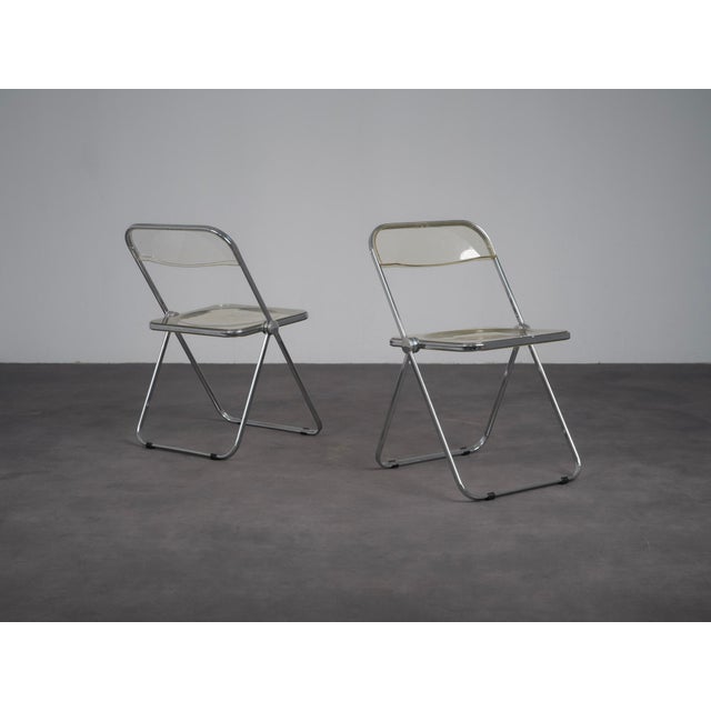 Plia Folding Chairs by Giancarlo Piretti for Castelli, Italy, 1970s, Set of 2 For Sale - Image 11 of 11