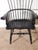 Black Massive Pair Vintage D R Dimes Style Painted Comback Windsor Arm Chairs For Sale - Image 8 of 15