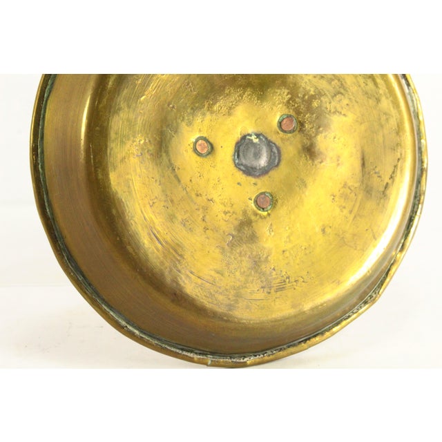 18th C. Anglo-American Brass Chamber Candleholder With Coper Rivets For Sale - Image 14 of 16