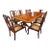1950s Large Baker Dining Table & 10 Chippendale Style Dining Chairs For Sale