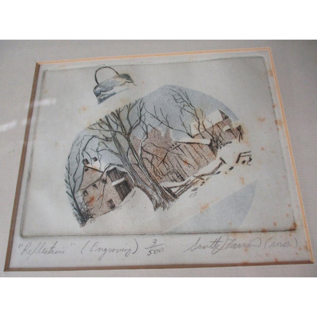 American Vintage Christmas "Reflections" Artist Pencil Signed Limited Edition Engraving 3 / 500 For Sale - Image 3 of 11