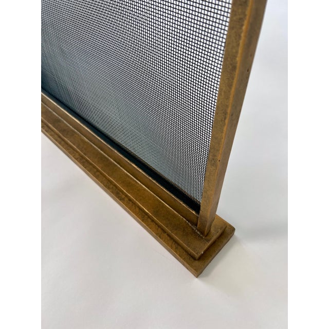 Aged Gold August Fireplace Screen Iron For Sale - Image 9 of 12