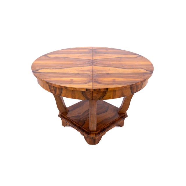 Art Deco Table with Round Top, Poland, 1930s For Sale - Image 12 of 12