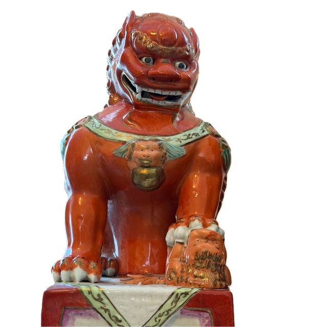 Iron Red 20th Century Foo Lions For Sale In Washington DC - Image 6 of 8