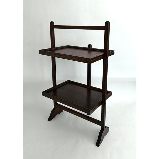 Antique Edwardian Folding Silent Butler or Cake Stand For Sale In Los Angeles - Image 6 of 13