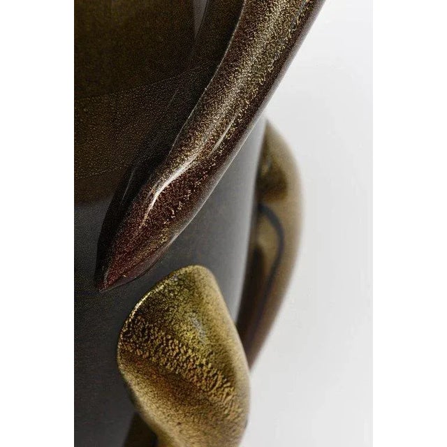 Gold Pino Signoretto Gold Inlaid Vase For Sale - Image 8 of 10