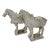 Vintage Carved Marble Tang Dynasty Style Horse Figures—A Pair For Sale