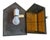 Antique Copper Porch Lights With Original Verdigris Patina and Amber Glass For Sale In Los Angeles - Image 6 of 8