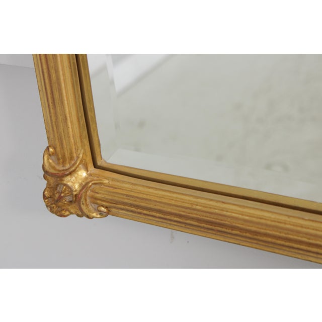Gold Carvers Guild Carved Bow Top Gold Gilt Wall Mirror For Sale - Image 8 of 13