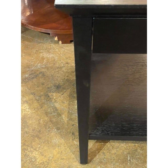 Biedermeier Pair of German Biedermeier Black Oak Side Tables For Sale - Image 3 of 9