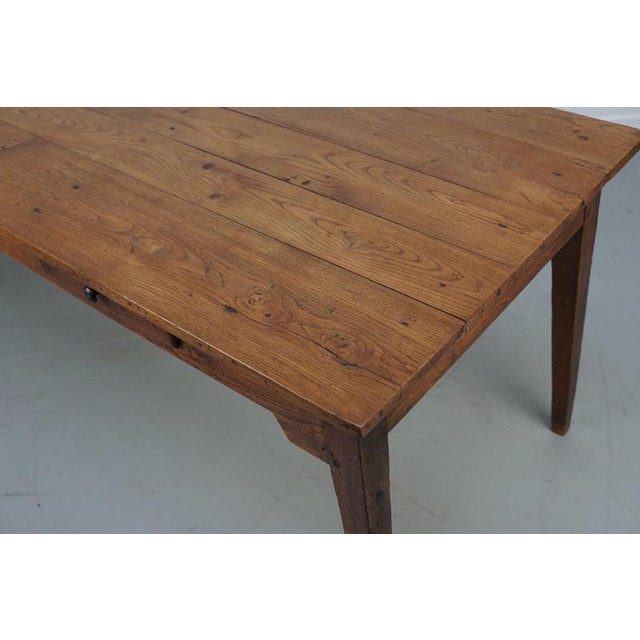 Late 19th Century French Rustic Oak Farmhouse Dining Table For Sale - Image 14 of 18