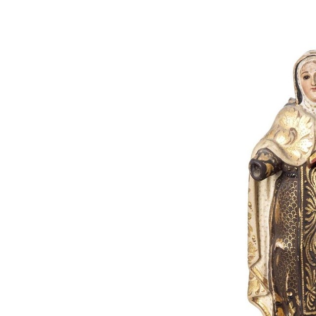 Sacred art - saint teresa of avila - 19th century. Portuguese sculpture from the 19th century; in polychrome and gilded...