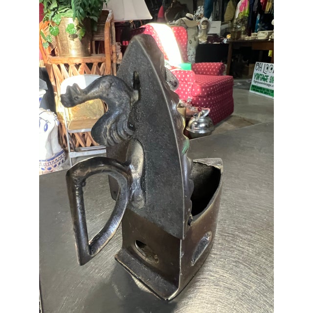 Vintage Miniature Brass Coal Iron With Rooster Accents For Sale In Atlanta - Image 6 of 12