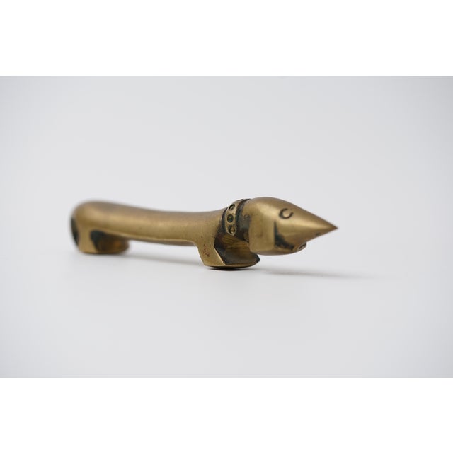 Mid-Century Modern Vintage Brass Dachshund Bottle Opener by Walter Bosse for Herta Baller, 1950s For Sale - Image 3 of 11