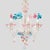 Venetian Murano Glass 3-Arm Chandelier with Flower Decor, 1990s For Sale - Image 6 of 9