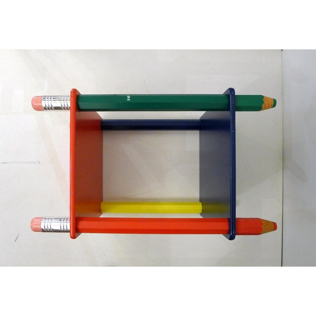 1980s Small Pencils Bedside Table in Wood attributed to P. Sala, 1980s For Sale - Image 5 of 15